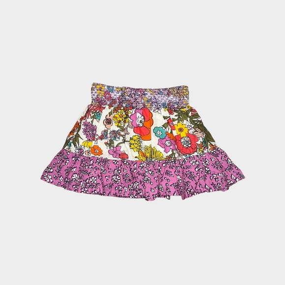 Peek Floral Mixed Print Smocked Skirt - Picture 1 of 5